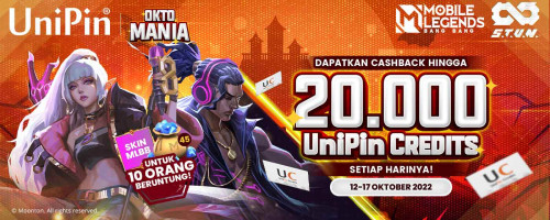 Bonus Skin & Diamonds MLBB Hingga Cashback 20.000 UniPin Credits Hanya di UniPin!